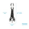Nova Traveler 3-Wheel Walker with 8-inch wheels, adjustable handles, and built-in storage, designed for lightweight and agile indoor and outdoor mobility.