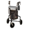 Nova Traveler 3-Wheel Walker with 8-inch wheels, adjustable handles, and built-in storage, designed for lightweight and agile indoor and outdoor mobility.