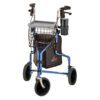 Nova Traveler 3-Wheel Walker with 8-inch wheels, adjustable handles, and built-in storage, designed for lightweight and agile indoor and outdoor mobility.