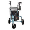 Nova Traveler 3-Wheel Walker with 8-inch wheels, adjustable handles, and built-in storage, designed for lightweight and agile indoor and outdoor mobility.