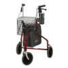 Nova Traveler 3-Wheel Walker with 8-inch wheels, adjustable handles, and built-in storage, designed for lightweight and agile indoor and outdoor mobility.