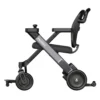 A lightweight, foldable electric wheelchair with dual 180W motors, 8-inch front wheels, 9-inch rear pneumatic wheels, and a sleek design for versatile indoor and outdoor use.