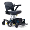 Buzzaround CarryOn mobility scooter in a compact, foldable design with a sleek, modern appearance, shown with its lightweight frame and convenient portability for easy travel.