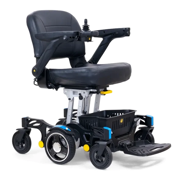 Buzzaround CarryOn mobility scooter in a compact, foldable design with a sleek, modern appearance, shown with its lightweight frame and convenient portability for easy travel.