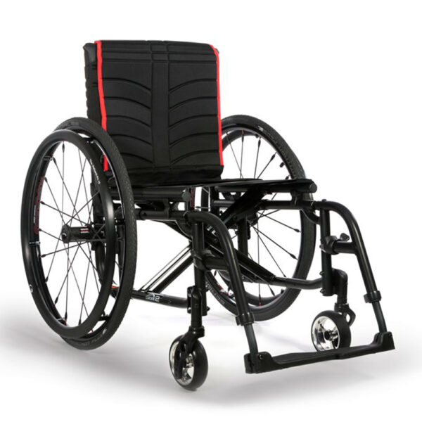 Quickie 2 Ultra Lightweight Wheelchair, sleek and customizable design, with black frame, foldable seat, and adjustable components for enhanced comfort and mobility.