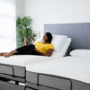 Golden Passport Bed 3 Golden Passport Hi-Low Adjustable Bed with customizable height and mattress options, shown with head and foot sections raised.