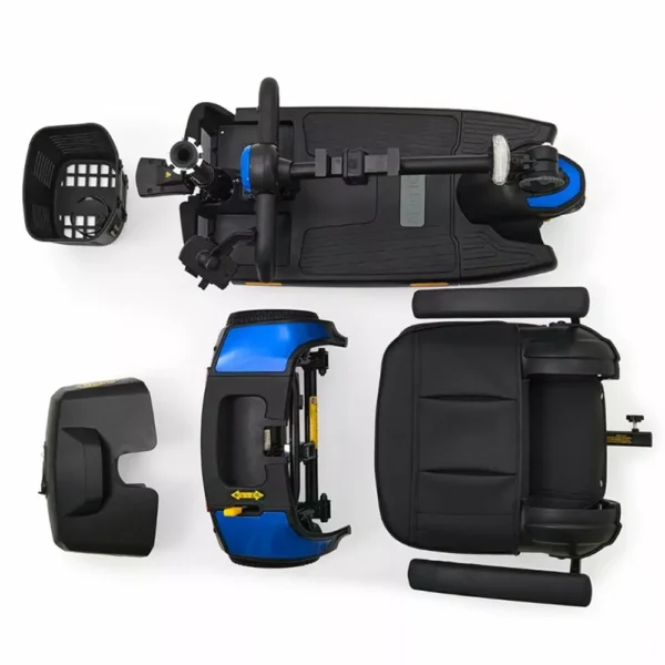 Buzzaround XLS-HD 3-Wheel Mobility Scooter featuring a padded stadium-style seat and compact, portable design.
