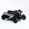 Feathe 27X Scooter 5 Feather 27X Scooter, ultra-lightweight at 27 lbs, folded compactly for travel, black with red accents, four-wheel design.