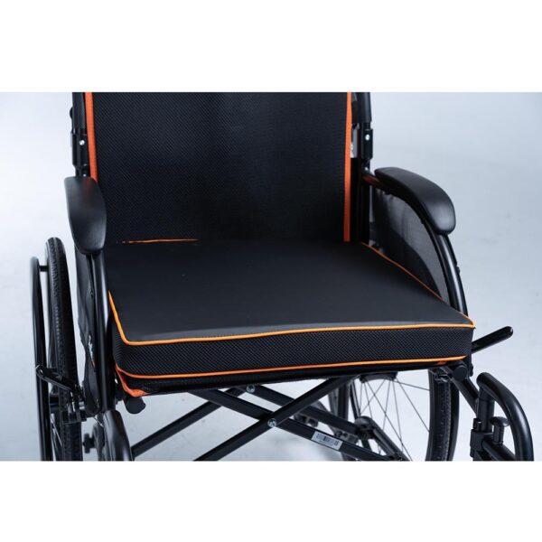 Feather Chair manual wheelchair, ultra-light at 13 lbs, featuring an aluminum frame, large rear wheels, and a foldable design for easy transport and storage.