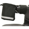 Diestco Unbreakable Cupholder with front mount, designed for scooters, power chairs, and office chairs with an adjustable cord and reflective tape.