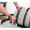 Monster Bag for scooters and wheelchairs, large storage solution made from water-resistant nylon with reflective strip for visibility