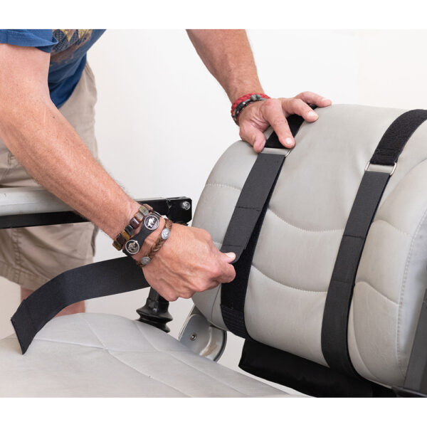 Monster Bag for scooters and wheelchairs, large storage solution made from water-resistant nylon with reflective strip for visibility