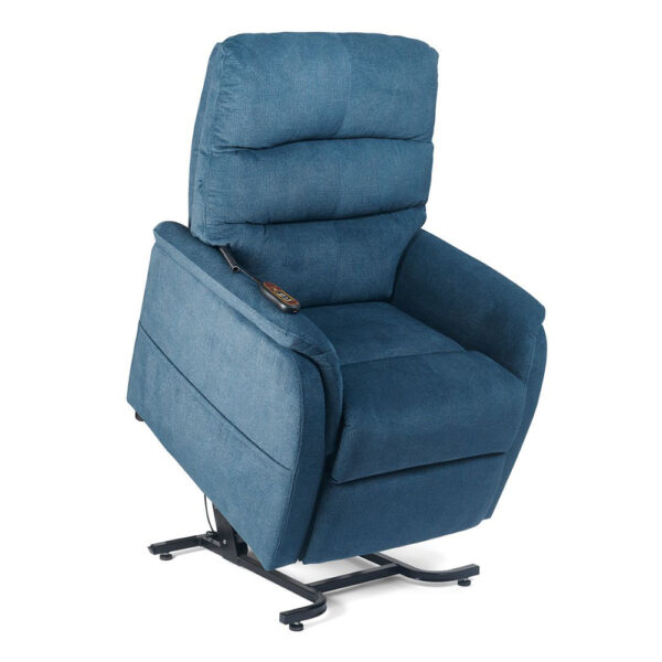 Elara PR-118 Lift Chair in cozy fabric, featuring three reclining positions and a smooth lift mechanism.