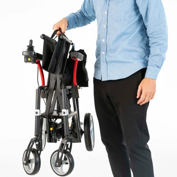 Feather Power Chair, lightweight power wheelchair, portable power wheelchair, travel-friendly wheelchair, 33 lbs wheelchair, all-terrain power chair
