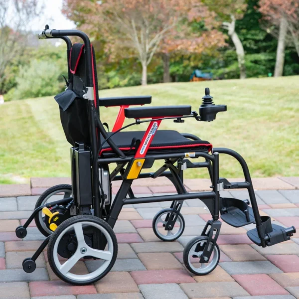 Feather Power Chair, lightweight power wheelchair, portable power wheelchair, travel-friendly wheelchair, 33 lbs wheelchair, all-terrain power chair