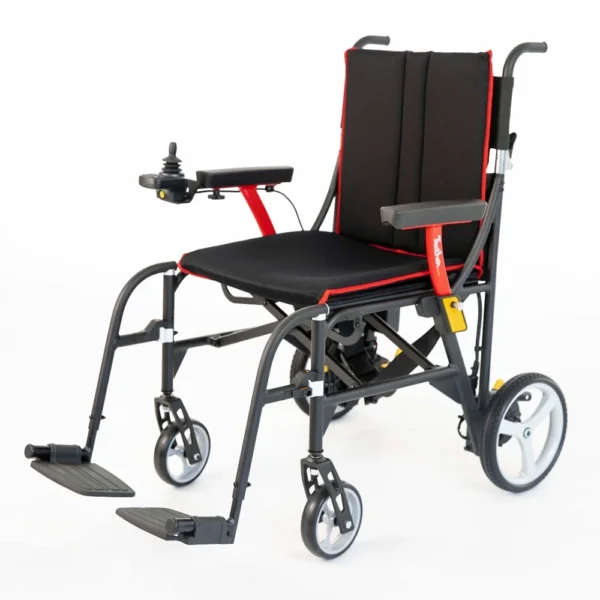 Feather Power Chair, lightweight power wheelchair, portable power wheelchair, travel-friendly wheelchair, 33 lbs wheelchair, all-terrain power chair