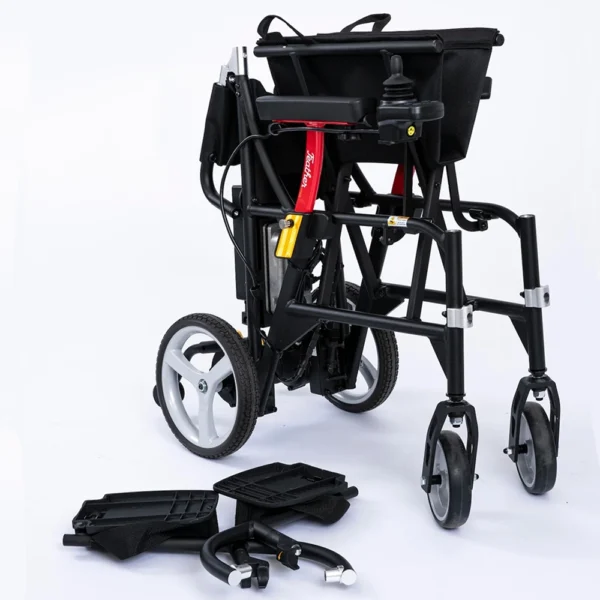 Feather Power Chair, lightweight power wheelchair, portable power wheelchair, travel-friendly wheelchair, 33 lbs wheelchair, all-terrain power chair