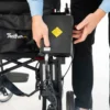 Feather-PowerWheelchair-Battery Feather Power Wheelchair Battery, lightweight lithium-ion, black casing, 25.2V 10.4Ah, removable and travel-approved for Feather Power Chair.