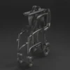 Feather Transport Chair in matte black, ultra-lightweight at 13 lbs, foldable design with padded armrests and flat-free wheels, ideal for indoor and outdoor use.