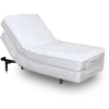Flex-A-Bed Premier adjustable bed with customizable mattress options, shown with the head and foot sections raised for comfort.