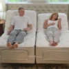 Flex-A-Bed Premier adjustable bed with customizable mattress options, shown with the head and foot sections raised for comfort.