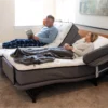 Flex-A-Bed Premier adjustable bed with customizable mattress options, shown with the head and foot sections raised for comfort.
