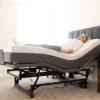 Flexabed SL 10 Adjustable Flex-A-Bed 185 Hi-Low Series bed showing customizable height and head/foot positioning for home healthcare use.