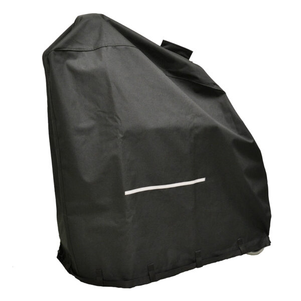 WeatherGuard Power Chair Cover with water-resistant material and hook-and-loop closure, designed to protect mobility devices in all conditions