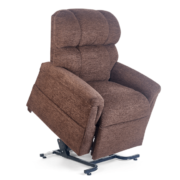 Comforter Series 3-Position Lift Chair with full reclining support and plush padding, shown in a soft fabric.