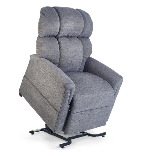 Comforter Series 3-Position Lift Chair with full reclining support and plush padding, shown in a soft fabric.