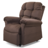 Cloud PR-515 MaxiComfort lift chair with Twilight technology, featuring a plush padded chaise, power-adjustable headrest, and full recline, shown in a stylish living room setting.