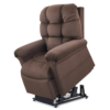 Cloud PR-515 MaxiComfort lift chair with Twilight technology, featuring a plush padded chaise, power-adjustable headrest, and full recline, shown in a stylish living room setting.