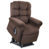 Cloud PR-515 MaxiComfort lift chair with Twilight technology, featuring a plush padded chaise, power-adjustable headrest, and full recline, shown in a stylish living room setting.