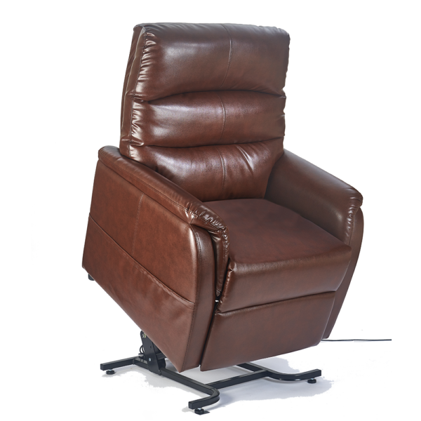 Elara PR-118 Lift Chair in cozy fabric, featuring three reclining positions and a smooth lift mechanism.