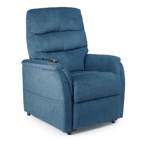 Golden Technologies Elara PR-118 lift chair in a plush fabric, showing its fully reclined position.