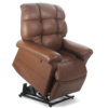 Cloud PR-515 MaxiComfort lift chair with Twilight technology, featuring a plush padded chaise, power-adjustable headrest, and full recline, shown in a stylish living room setting.