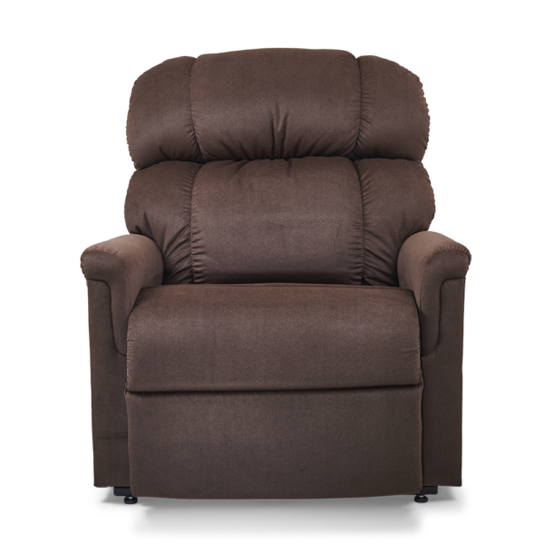 Comforter Series 3-Position Lift Chair with full reclining support and plush padding, shown in a soft fabric.