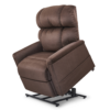 Comforter Series 3-Position Lift Chair with full reclining support and plush padding, shown in a soft fabric.
