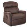 Comforter Series 3-Position Lift Chair with full reclining support and plush padding, shown in a soft fabric.