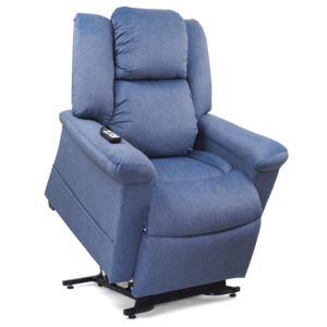 DayDreamer PR-632 lift chair with PowerPillow® head support and MaxiComfort® reclining, shown in a soft fabric upholstery with plush cushioning.