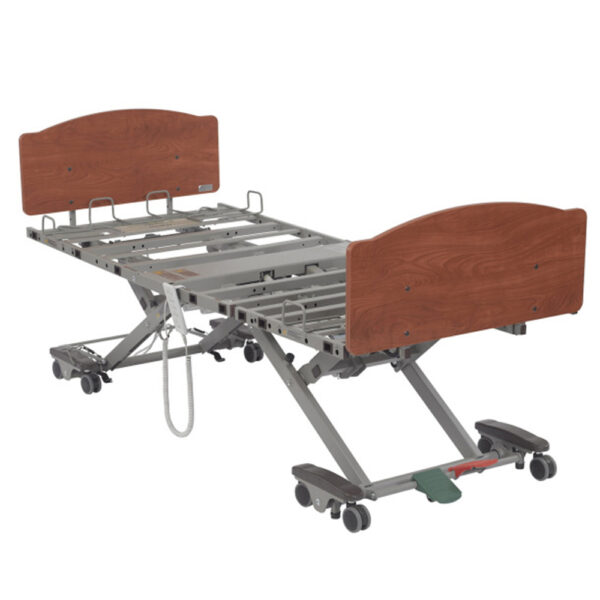 Prime Care Bed P903, fully electric, adjustable width, supports 600 lbs, with 10-function pendant and synchronized control system.