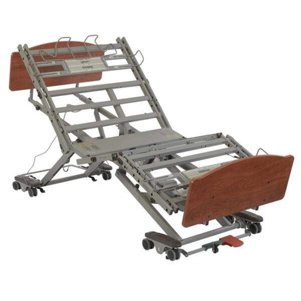 Prime Care Bed P903, fully electric, adjustable width, supports 600 lbs, with 10-function pendant and synchronized control system.