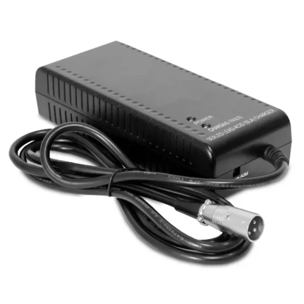 UPG 24V 5A Charger delivers efficient, multi-stage charging for 24V SLA batteries in scooters and power wheelchairs, featuring LED indicators and safety protection.