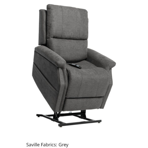 VivaLift! Metro 2 Power Lift Recliner in a sleek modern design with plush cushioning, showcasing its infinite recline position, adjustable headrest, and built-in USB charging port for added convenience.