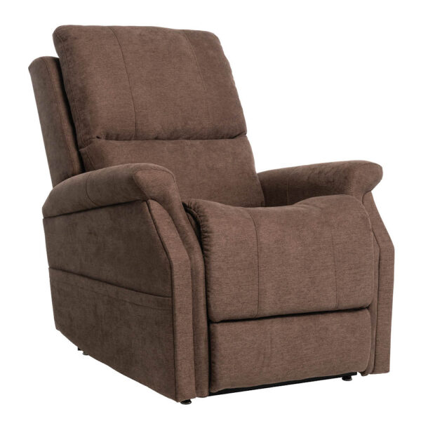 VivaLift! Metro 2 Power Lift Recliner in a sleek modern design with plush cushioning, showcasing its infinite recline position, adjustable headrest, and built-in USB charging port for added convenience.