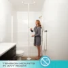 Security Pole & Curve Grab Bar in a home setting, featuring an ergonomic curved grab bar and a tension-mounted, space-saving design.