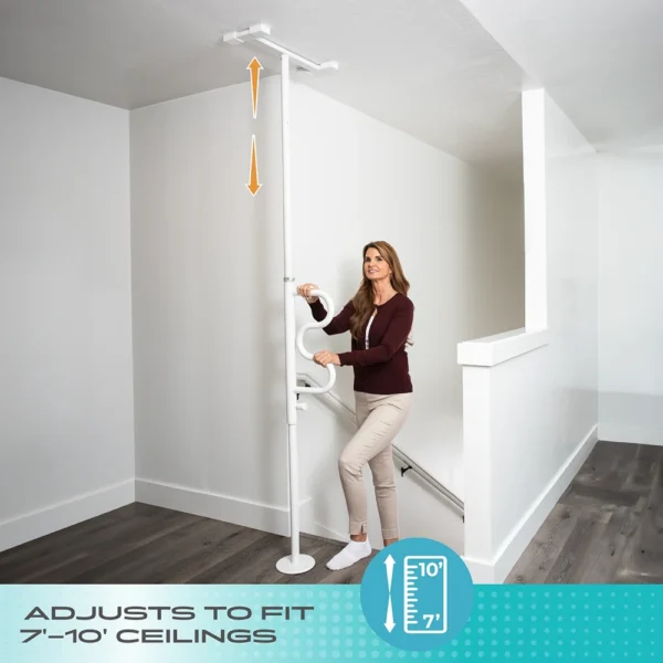 Stander Security Pole & Curve Grab Bar – Safe, Easy Support