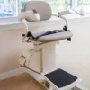 2-SL300-Product-Image-600×400-1 Harmar Pinnacle Stair Lift installed on a staircase, showing a compact and smooth operation for enhanced home mobility.