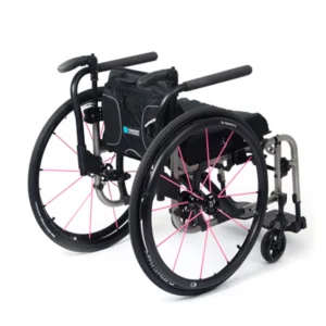 TiLite 2GX Series 2 wheelchair with a titanium folding frame, designed for a custom fit and easy portability.