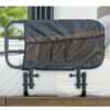 Stander EZ Adjust Bed Rail extended on a bed, showing adjustable length and pivot feature for safe, convenient transfers.